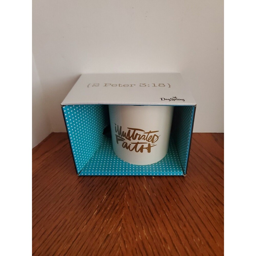 Dayspring Coffee Mug Tea Cup "Illustrates Faith" Bible Verse- 2 Peter 3:18